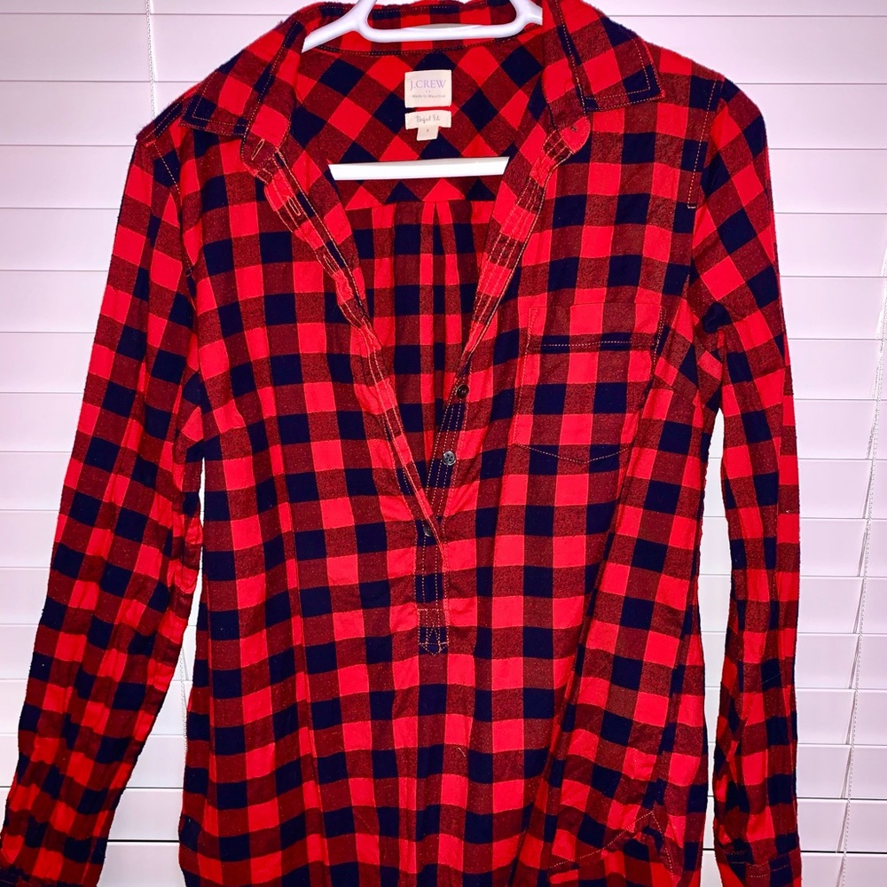 Authentic J-Crew Red Flannel! Size S